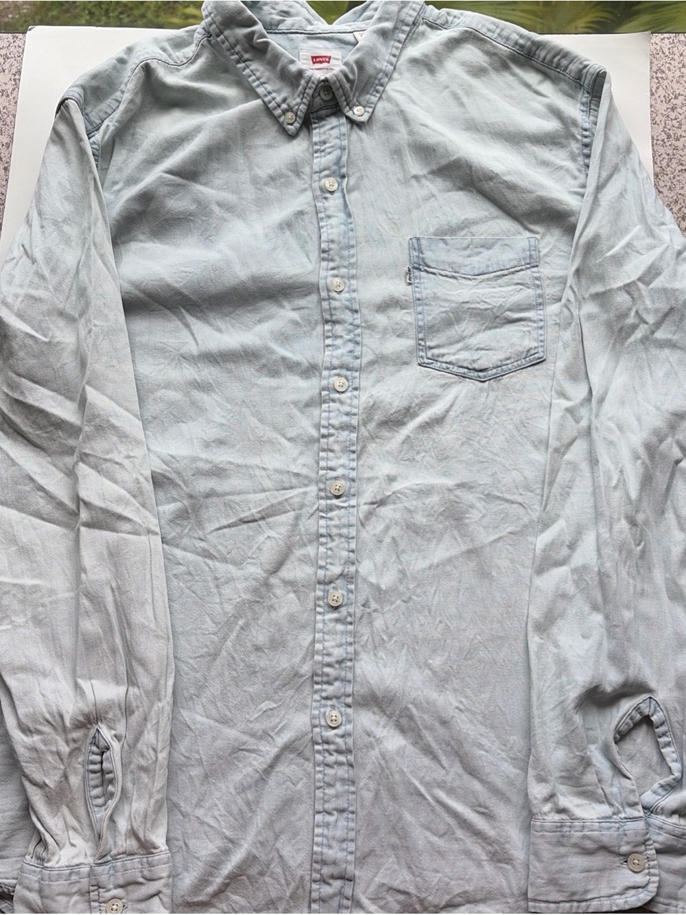 One Levi’s Pocket Standard Fit Oxford Shirt Light Blue XXL
